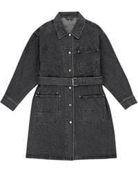 CALLIPYGIAN - Belted Denim Jacket - Lyst