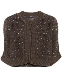 Peserico - Sequin-Embellished Cardigan - Lyst