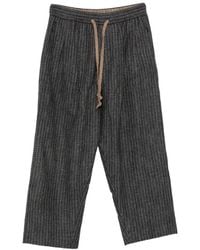 Ziggy Chen - Drawstring Striped Trousers - Lyst