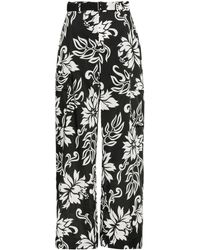 Sacai - Floral-print Cargo Trousers - Lyst