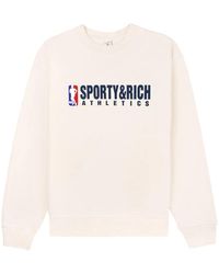 Sporty & Rich - Team Crew-Neck Cotton Sweatshirt - Lyst