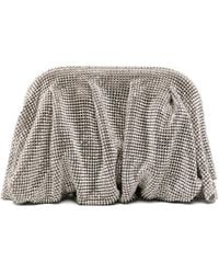 Benedetta Bruzziches - Crystal-Embellished Ruched Clutch Bag - Lyst