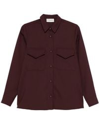 Officine Generale - Button-Down Blouse Met Dubbele Zak - Lyst