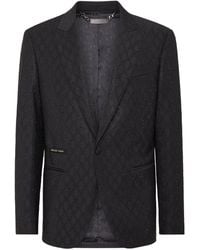 Philipp Plein - Monogram-Pattern Blazer - Lyst