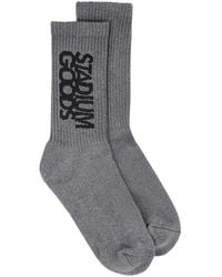 Stadium Goods - Logo-Print 'Charcoal Flannel' Crew Socks - Lyst