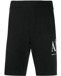 ARMANI EXCHANGE - Logo-Embroidered Track Shorts - Lyst
