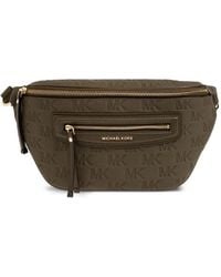 MICHAEL Michael Kors - Jet Set Travel Logo-Embossed Leather Belt Bag - Lyst