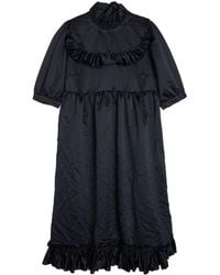 Comme des Garçons - Ruffled Satin Maxi Dress - Lyst