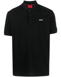 HUGO - Logo-print Short-sleeve Polo Shirt - Lyst