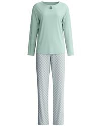 CALIDA - Keyhole-Detail Geometric-Print Pajamas - Lyst