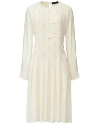Fabiana Filippi - Bead-Embellished Pleated Midi Dress - Lyst