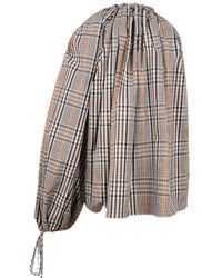 A.W.A.K.E. MODE - One-Shoulder Checked Blouse - Lyst