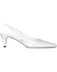 BY FAR - Cut-Out Slingback Loafers - Lyst