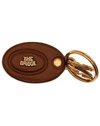 The Bridge - Logo-Plaque Leather Keyring - Lyst