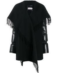 Moncler Veste matelassée à franges - Noir
