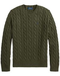 Polo Ralph Lauren - Pony-Embroidered Cable-Knit Sweater - Lyst
