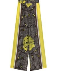 P.A.R.O.S.H. - Seidenhose Mit Blumen-Print - Lyst