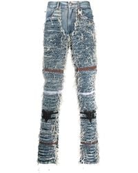 1017 ALYX 9SM - Distressed Frayed Straight Leg Jeans - Lyst