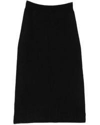 Lorena Antoniazzi - Ribbed-Knit Star-Patch Midi Skirt - Lyst