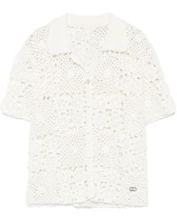 Liu Jo - Open-Knit Cardigan - Lyst
