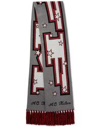 Off-White c/o Virgil Abloh - X Ac Milan Intarsia-Knit Scarf - Lyst