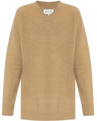 Maison Margiela - V-Neck Wool Jumper - Lyst