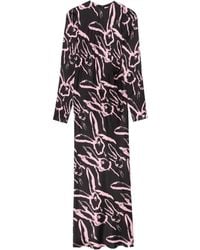 MSGM - Rabbit-Print Long-Sleeve Dress - Lyst