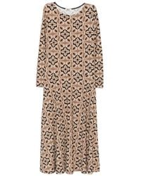 Siyu - Geometric-Print Midi Dress - Lyst