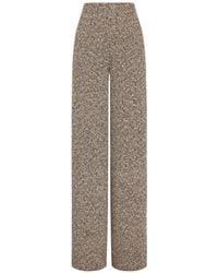 Oscar de la Renta - Slubby-Tweed Wide-Leg Trousers - Lyst
