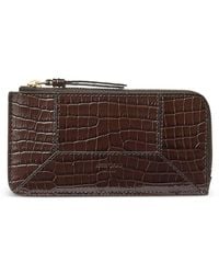Jimmy Choo - Lise-Z Crocodile-Effect Zip-Around Wallet - Lyst