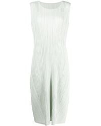 Pleats Please Issey Miyake - Geplooide Midi-Jurk - Lyst