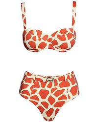 SOFIA ERHAN - Giraffe-Print Belted Bikini - Lyst