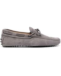 Tod's - Gommino Suède Loafers - Lyst