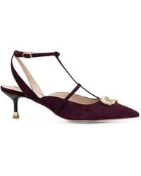 Liu Jo - Crystal-Embellished Pointed-Toe Pumps - Lyst