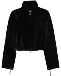 UTZON - Cropped Zip-Up Reversible Jacket - Lyst