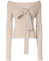 Ermanno Scervino - Bow-Detail Off-Shoulder Sweater - Lyst