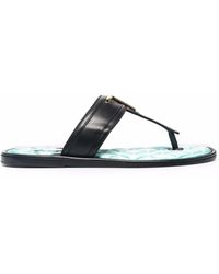 Tom Ford - Tf Plaque Quilted Insole Flip Flops - Lyst