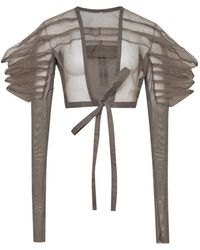 Rick Owens - Rhino Sheer Ruffled Top - Lyst