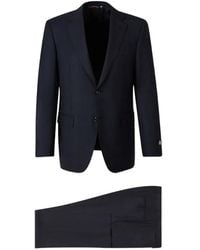Canali - Single-Breasted Notched-Lapels Suit - Lyst