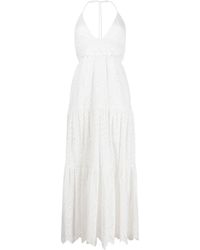 Patrizia Pepe - Embroidered Cotton Dress - Lyst