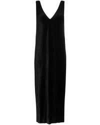 NINETY PERCENT Sleeveless V-neck Midi Dress - Black
