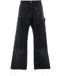 SAINT Mxxxxxx - Jeans A Gamba Ampia Con Effetto Vissuto - Lyst