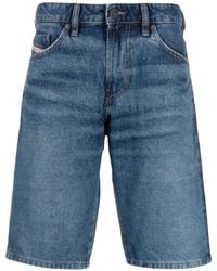 DIESEL - Short À Patch Logo - Lyst