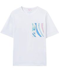 Emilio Pucci - Marmo-print Cotton T-shirt - Lyst