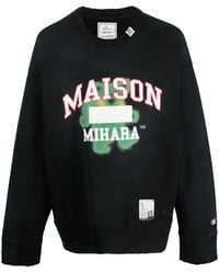 Maison Mihara Yasuhiro - Logo-Print Cotton Sweatshirt - Lyst