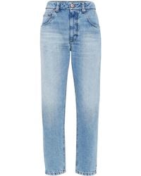 Brunello Cucinelli - Distressed-Effect Denim Jeans - Lyst