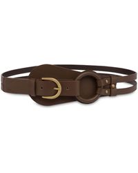 Alberta Ferretti - Double-strap Leather Belt - Lyst