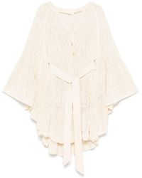 Zimmermann - Vestido Corto Coco De Encaje Fruncido - Lyst