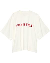 Purple Brand - Wordmark Logo-print Cotton T-shirt - Lyst