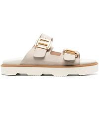 Hogan - Flatform-Sole Buckled Sandals - Lyst